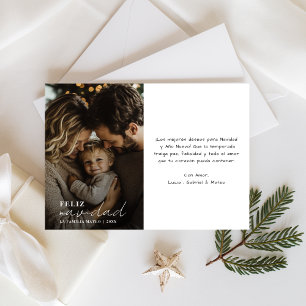 Schoon handschrift Feliz Navidad Kerstfoto Feestdagenkaart