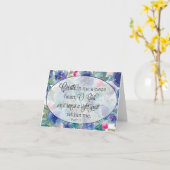 Schoon hart blauw en roze bloemig kaart (Gele Bloem)