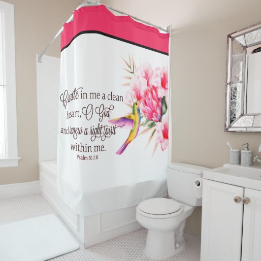 Schoon hart douchegordijn (In situ)