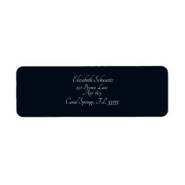 Schoon Hedendaags Zwart en Wit Calligrafie Etiket