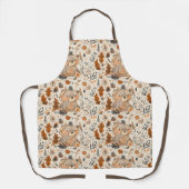 Schoon Herfst Beer & Bos Gebladerte Patroon Schort (Voorkant)