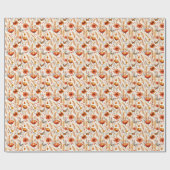 Schoon herfst boho botanische print cadeaupapier (Vlak)