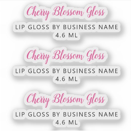 Schoon het Hete Roze Manuscript Schone Lip Gloss M Sticker (Voorkant)
