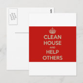 Schoon Huis en help anderen Briefkaart (Voorkant / Achterkant)