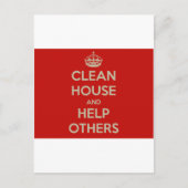 Schoon Huis en help anderen Briefkaart (Voorkant)