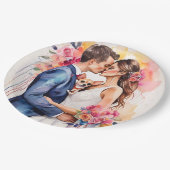 Schoon Huwelijk Paar met Grappig Leuk  Papieren Bordje (Gekanteld)