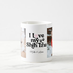 Schoon I Love My Shih Tzu-hond 2 fototemplate Koffiemok