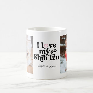 Schoon I Love My Shih Tzu-hond 2 fototemplate Koffiemok