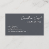 Schoon ijzer grijs naam in handtekening script een visitekaartje (Voorkant)