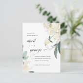 SCHOON IVORY WHITE GREEN FLORAL BEWAREN DE DATUM K AANKONDIGINGSKAART (Staand voorkant)