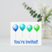 Schoon, je bent uitgenodigd verjaardagskaart briefkaart (Staand voorkant)