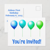 Schoon, je bent uitgenodigd verjaardagskaart briefkaart (Voorkant / Achterkant)