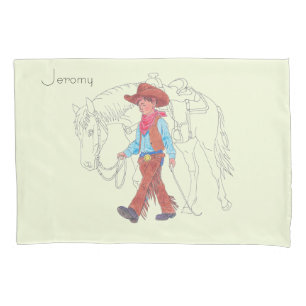 Schoon jongens Cowboy en paard kussensloop
