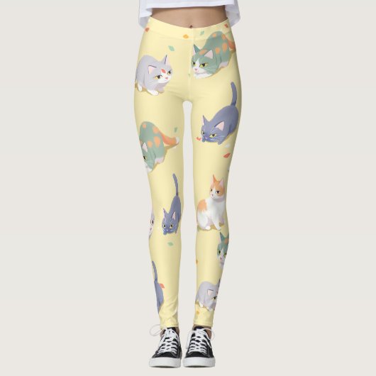 Schoon Kat Pateen Broek Leggings (Voorkant)