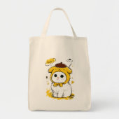 Schoon Kat Pudding Hoed Hallo Schattig Kunst Tote Bag (Voorkant)
