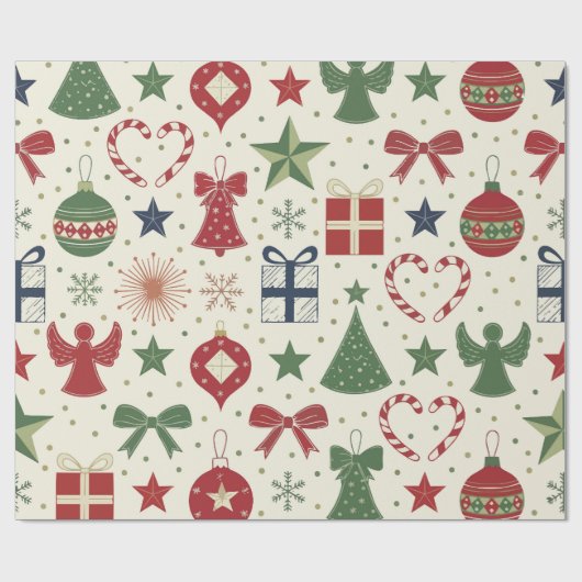 Schoon Kerstmis Patroon Inpakpapier (Vlak)