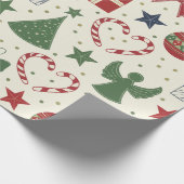 Schoon Kerstmis Patroon Inpakpapier (Hoek)
