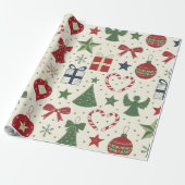 Schoon Kerstmis Patroon Inpakpapier (Uitgerold)