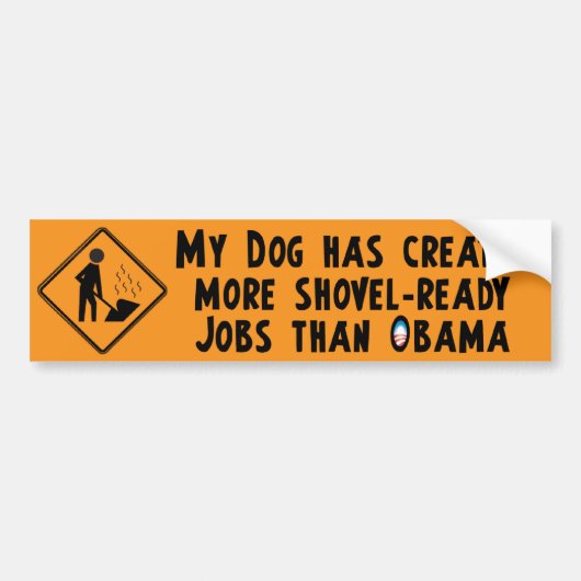 Schoon-klaar werk - Anti-Obama Bumpersticker (Voorkant)