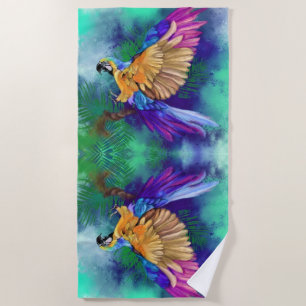 Schoon Kleur Parkiet Strand Handdoek