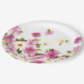 Schoon Kleurrijk Meisjesachtig Bloeiende Bloemen Papieren Bordje (Gekanteld)