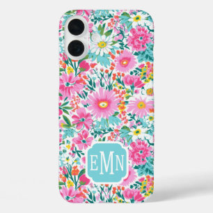 Schoon Kleurrijke Tuin Geborduurde Hoes-Mat iPhone 16 Plus Hoesje