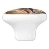 Schoon Koe Met Madeliefjes Keramische Knop (Zijkant)