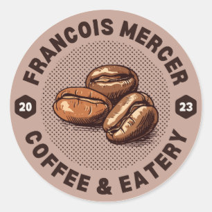 Schoon koffie   espresso jezelf   maar eerst koffi ronde sticker
