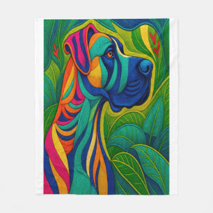 Schoon kunstwerk van een majestueuze Dog Fleece Deken