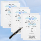 Schoon Lam Zwemmend hoog in Blauwe Jongens Ballonn Kaart