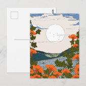 Schoon landschap van wilde bloemenweide briefkaart (Voorkant / Achterkant)
