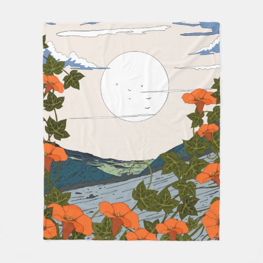 Schoon landschap van wilde bloemenweide fleece deken (Voorkant)