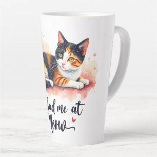 Schoon Lapjeskat 'Je had me al bij Meow' Aquarel Latte Mok