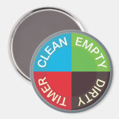 Schoon Lege Vaatwasser Kantoor Keukennotitie Magneet (Voorkant / Achterkant)