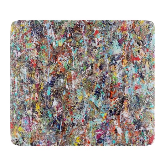 Schoon leisteen 6 x 7 deco glazen snijplank (Voorkant)