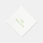 Schoon Levendig Groen Elegant Bruiloft Servet (Hoek)