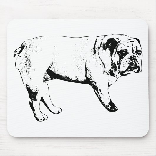 Schoon-lijn Bulldog Muismat (Voorkant)