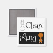 Schoon Llama of Vies Llama Afwasmachine Magneet (Voorkant / Achterkant)
