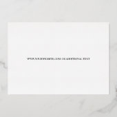Schoon Logo Certificaat van Echtheid Folie Uitnodiging (Achterkant)