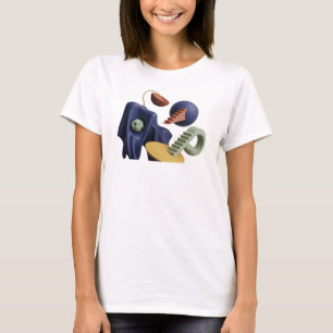 Schoon Marine ABSTRACTE KUNST Artistiek Motief T-shirt