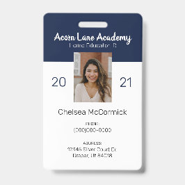 Schoon Marine Huischool Onderwijs ID Badge