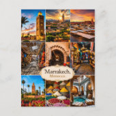 Schoon Marrakech Marokko Collage Medina Briefkaart (Voorkant)
