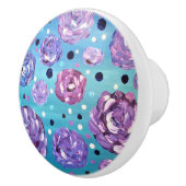 Schoon me met bloemen keramische knop (Rechts)