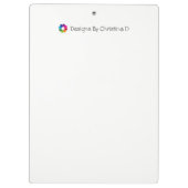 Schoon me met bloemen klembord (Achterkant)