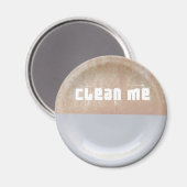 Schoon me schoon / vuile vaatwasser magneet Font2 (Voorkant / Achterkant)
