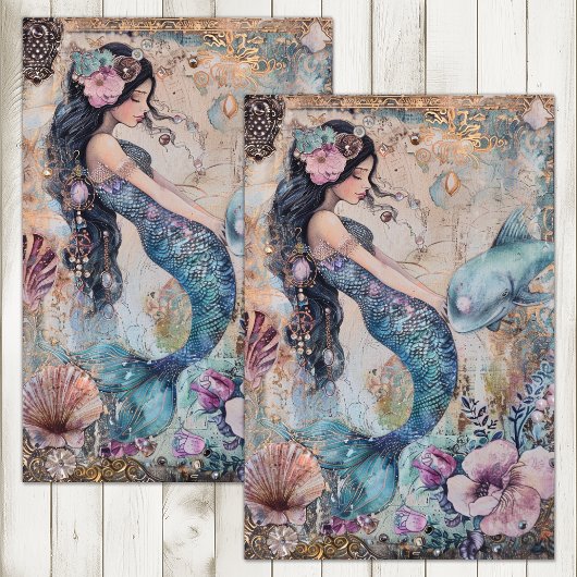 SCHOON MEERMEISJE DECOUPAGE TISSUEPAPIER