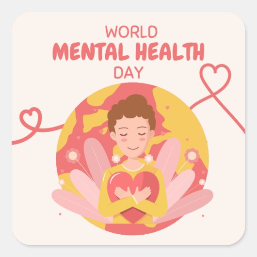 Schoon Mentale Gezondheid Sticker | wees aardig vo (Voorkant)