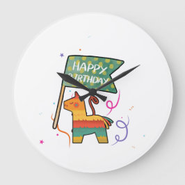 Schoon met de hand getekende verjaardag grote klok