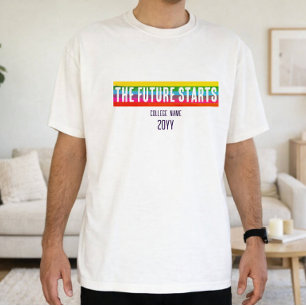 Schoon Minimaal De Toekomst Begint Regenboog Grad  T-shirt