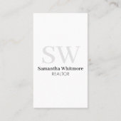 Schoon minimaal makelaar professioneel onroerend g visitekaartje (Achterkant)